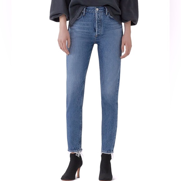 Agolde Jamie Straight Leg Jeans Sz 24 Blithe - Picture 1 of 4